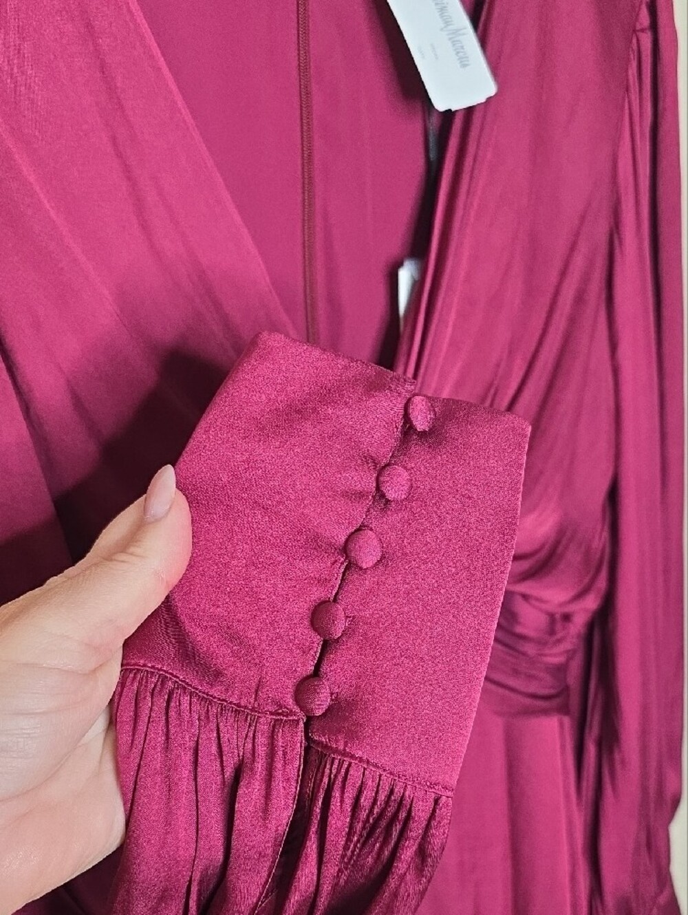 Bardot Claire Mini Dress Merlot Size 8 Medium Twist Front Wedding Guest Flare - Picture 9 of 17